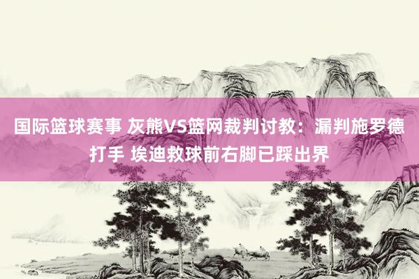 国际篮球赛事 灰熊VS篮网裁判讨教：漏判施罗德打手 埃迪救球前右脚已踩出界