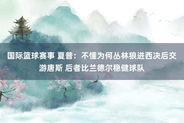 国际篮球赛事 夏普：不懂为何丛林狼进西决后交游唐斯 后者比兰德尔稳健球队